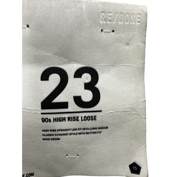 RE/DONE Women's Jeans Size 23 90s High‎ Rise Loose Buttonfly NEW - Picture 12 of 12